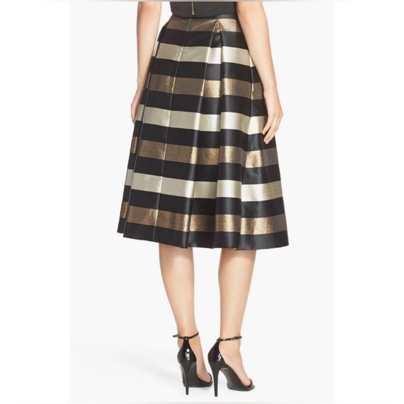 NEW Eliza J Metallic Stripe Skirt - Picture 5 of 7